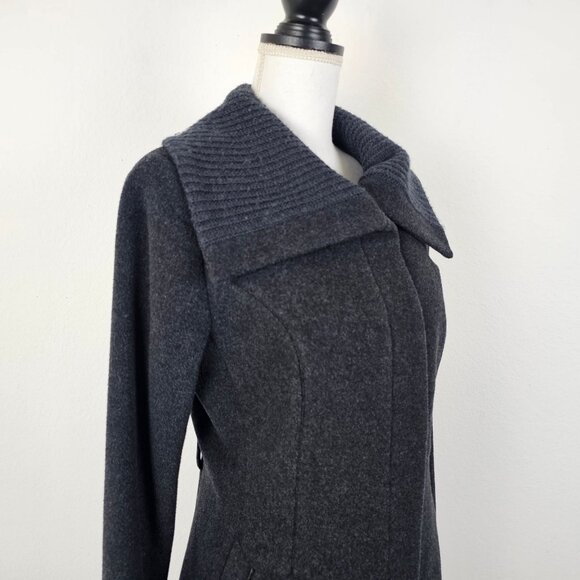 Cole Haan Womens Jacket Knit Full Zip Pockets Wool Cashmere Sz 8. No Belt - Picture 4 of 16